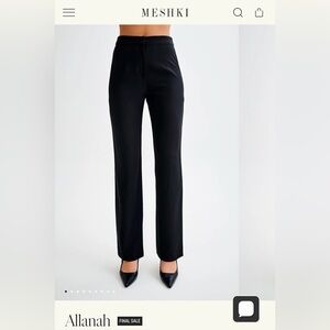 Meshki Classic Black Straight Leg Pants